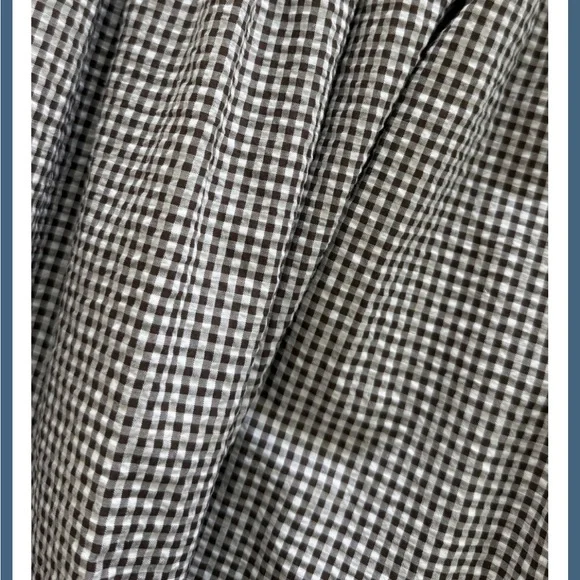 Hill House Home The Ellie Maxi Nap Dress in Chocolate Gingham Brown White Med - Picture 4 of 6